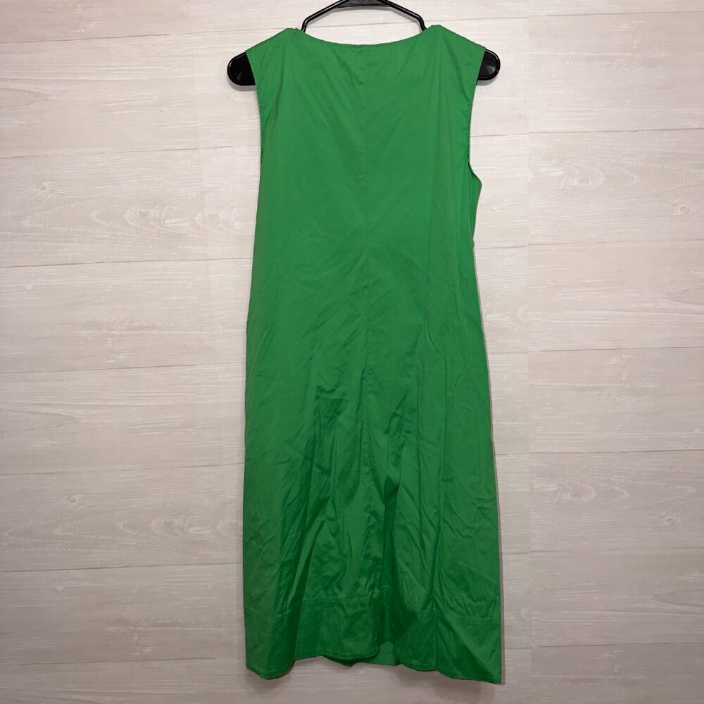 Halogen Green Sleeveless Tie Waist Midi Dress Casual Size Small - Picture 6 of 6